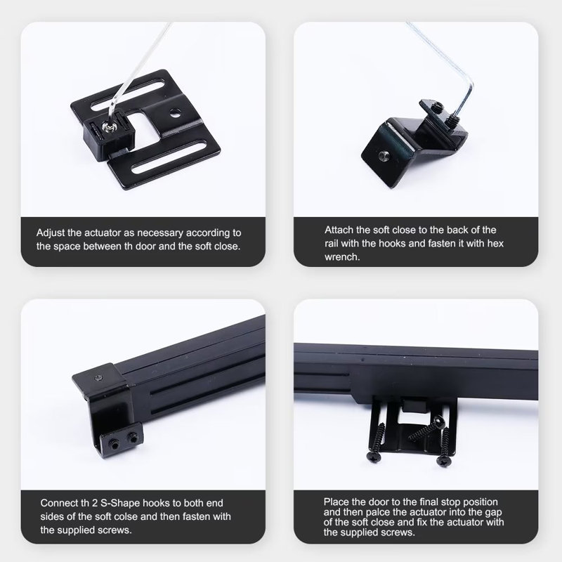 Black Steel Soft Close Attachment (2 Pack)