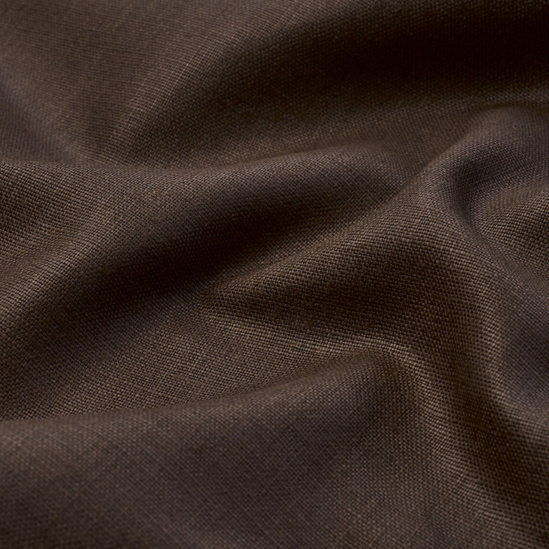 Tissu en lin verni Leo, Chocolat