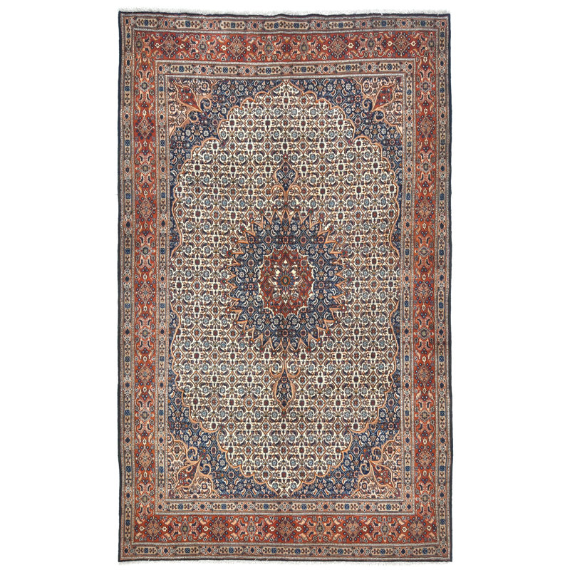 One-of-a-Kind Cream Traditional 7X10'5 Oriental Area Rug