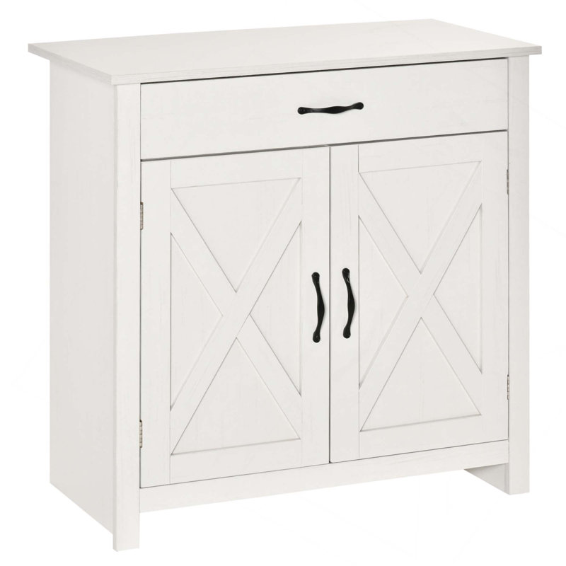Buffet avec tiroir et tablette ajustable Farmhouse, White Wash