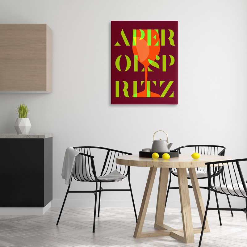 Art mural moderne sur toile Aperol Spirz par Daphne Polselli bp-844_CN, H 40 po x l 30 po