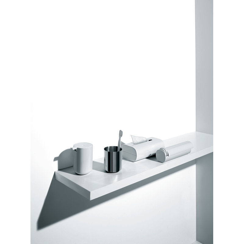 White PMMA Free-Standing Toothbrush Holder