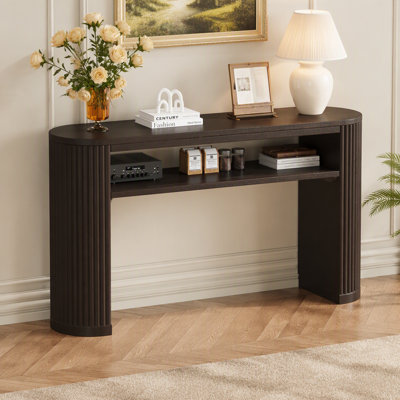 Console rustique avec pieds cannelés Trexm