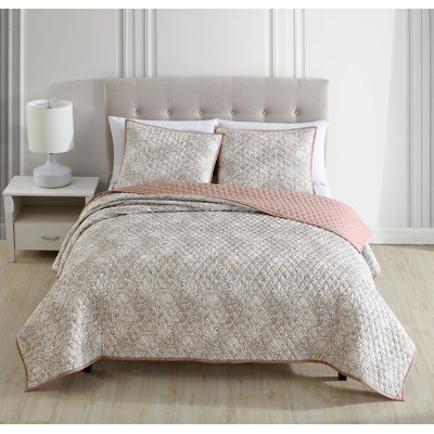 Katie 2 Pc Coverlet Set Blush