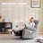36.2" Swivel Rocker Upholstered Recliner with Massage and Heat-542704742