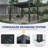  Erommy 10' x 10' Outdoor Pergola with Adjustable Louvered Roof & Integrated Drainage, Heavy-Duty Metal Louvered Pergola without Curtains for Patios-90612910-131590747