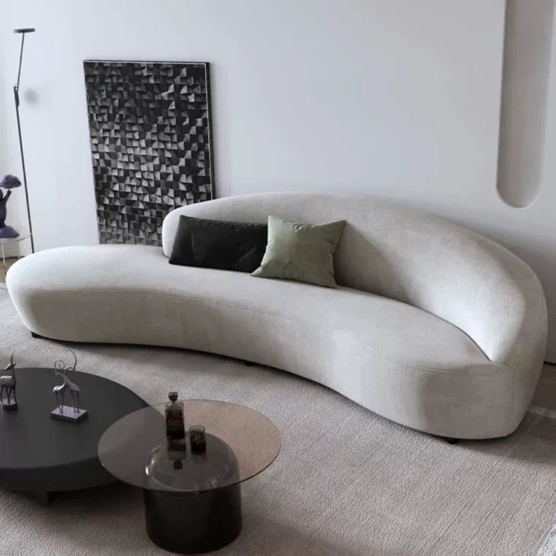 Creative Casual Sofa, Off White, 4, 29.5" H x 102.4" W x 33.5" D