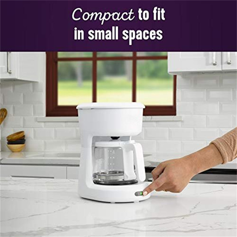 Nbarthome 5-Cup Coffee Maker, White