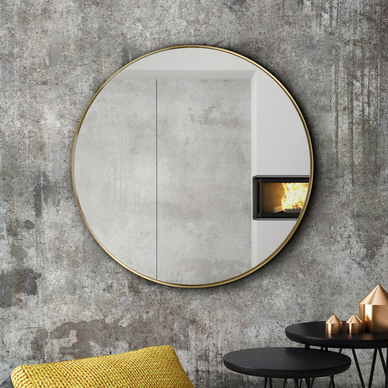 Miroir mural, Or brossé
