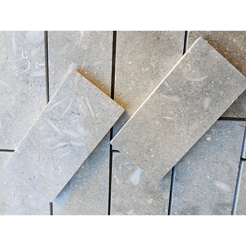 Carrelage mural simple en pierre naturelle 3 po x 6 po