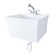 23" L x 24" W Wall Mount Laundry Sink with Faucet