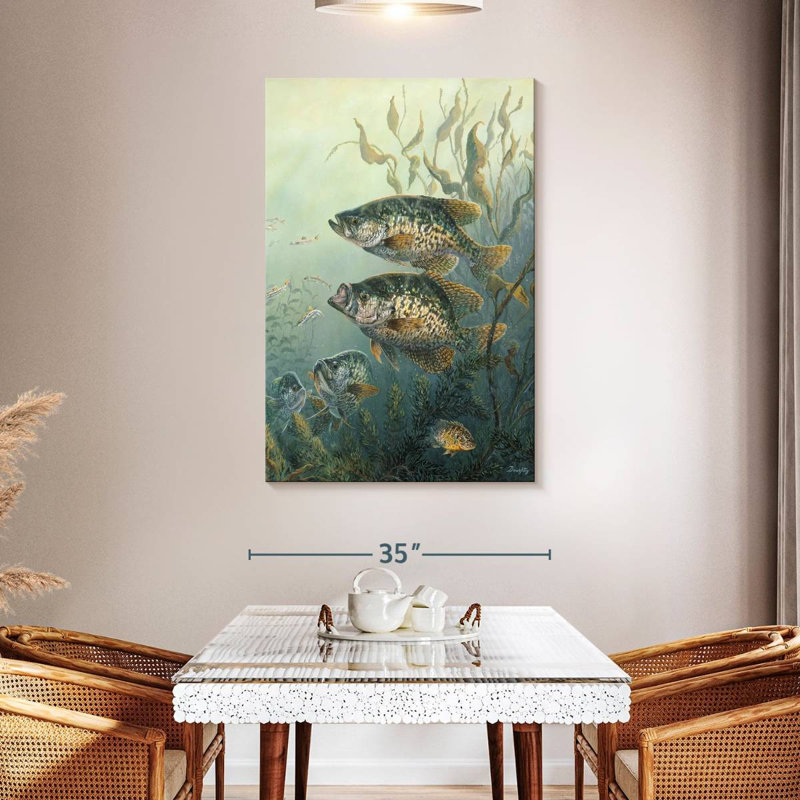 Brampt Black Crappies, 48" H x 32" W