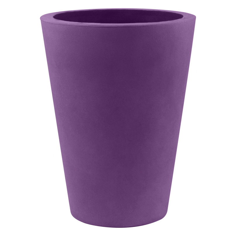 Cono High Resin Cone Pot Planter, Ice, 20.5" H x 15.75" W x 15.75" D