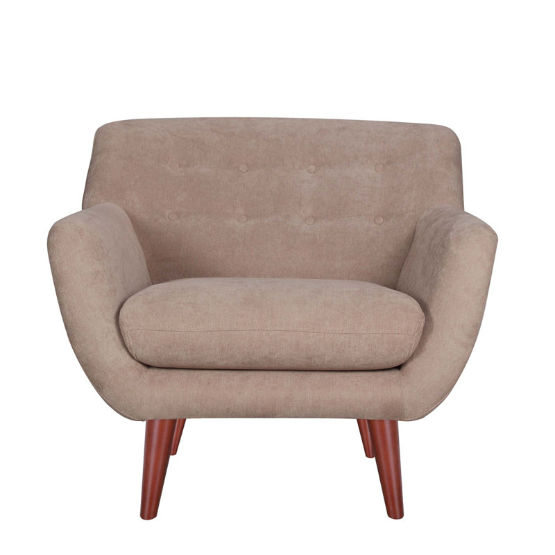 Chaise BRENNA, Mélange de polyester brun clair