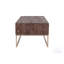 Table basse transitionnelle avec tiroir de rangement et pieds en métal robustes pour l'organisation du salon