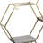 Abner 3 Piece Hexagon Stone and Metal Accent Shelf