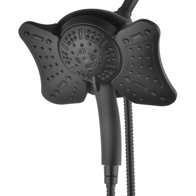 2.5GPM Shower Head With Handheld Spray Combo – 2-In-1 Rainfall Shower Head & High-Pressure Handheld Spray, 9 Spray Modes, Detachable With 60-Inch Hose