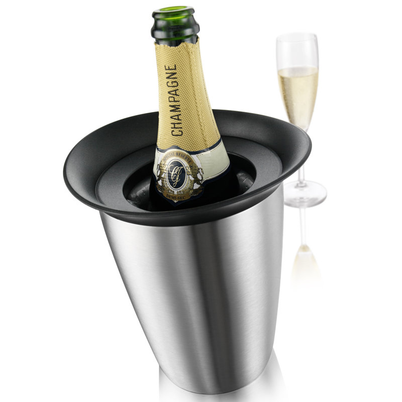 Élégant seau à champagne en acier inoxydable