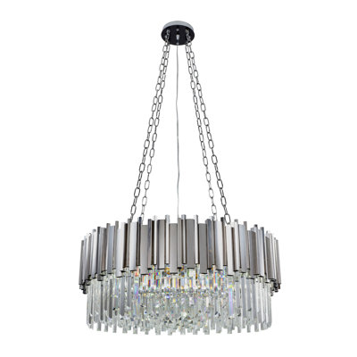 Modern Crystal Chandelier Ceiling Light Fixture for Living Room and Bedroom, Chic Design Lamp