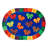 ABC 123 Butterflies Counting Literacy Tufted Blue/Red/Orange Classroom Area Rug-1568106402
