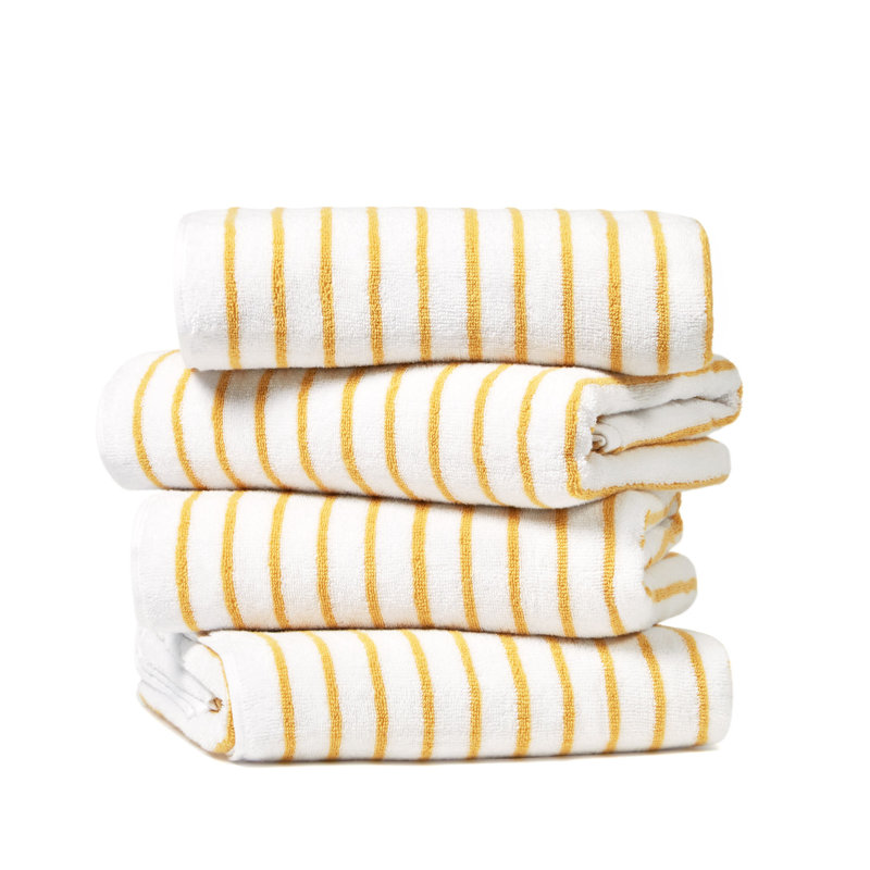 100% Cotton Cabana Beach Towel, Yellow
