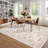 Vintage Floral Rug Washable Rug for Living Room, Retro Oriental Carpet, Soft Low Pile Non Shedding Floor Covering, Foldable Thin Non Shedding Indoor Mat for Bedrooms, Nurseries-1043161855