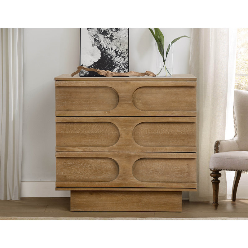 Aberdeen Solid Wood 3 - Drawer Credenza Stand