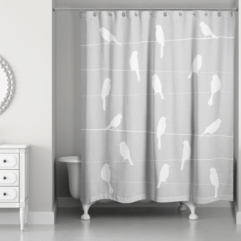 Dequinton Shower Curtain, Light Gray
