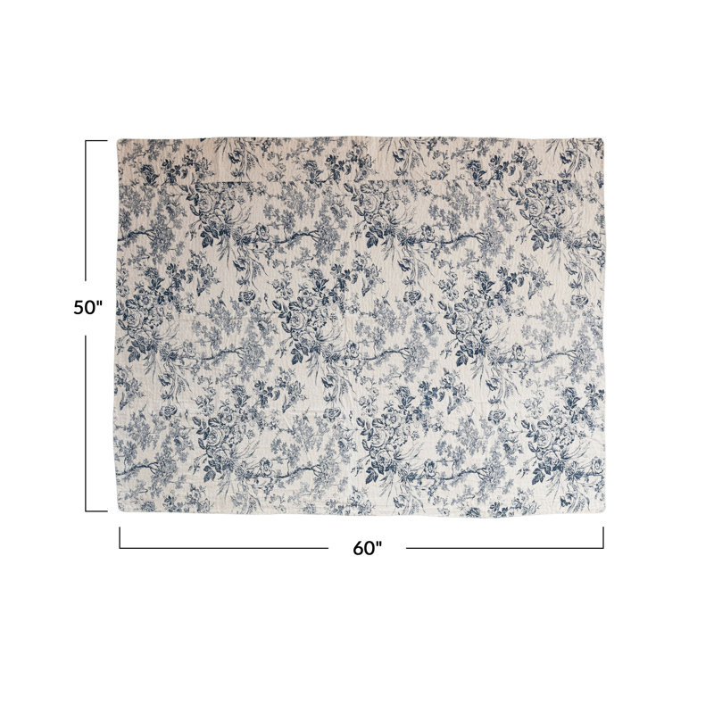 Throw Blanket, Blue Floral