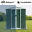 6X4ft Apex Roof Green Outdoor Tool Storage House Garden Shed With Aluminum Alloy Frame And Sliding Door-121499252-121499253
