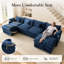 Canapé d'angle modulaire en forme de U de 142 pouces, combinaison libre avec poufs et coussins amovibles-1331928096-1331928110