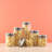 Set of 6 JoyJolt Glass Storage Jars w/ Airtight Lids