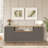 Colesen Modern Console Table, Push to Open Doors, Atlantic Pine & Anthracite, 70.9 x 29.5 x 17.5 inches | 100% Melamine Coated Particle Board, Thickness: 0.7 inches | Sleek Design for Living Room & Entryway, Stylish & Functional