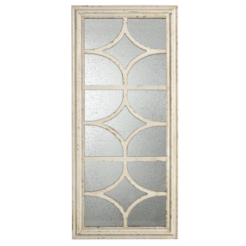 Glister Rectangular Mirror With Frame With Decorative Window Look, Vertical Or Horizontal