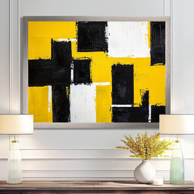 «Geometric Pulse Cubism II - Abstract Geometric Wall Art Living Room»