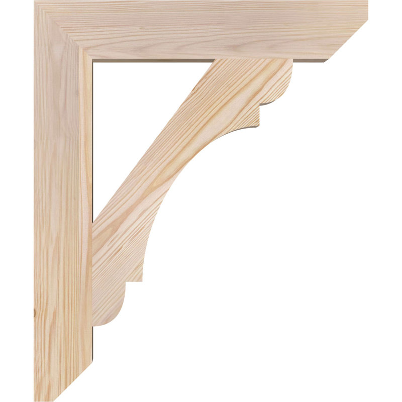 Support en bois / corbeau, Douglas (lisse), H 24 po x l 3,5 po x P 20 po