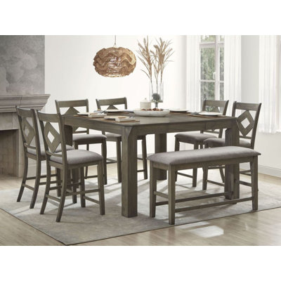Dilyla Grey Wood Counter Height Dining Set