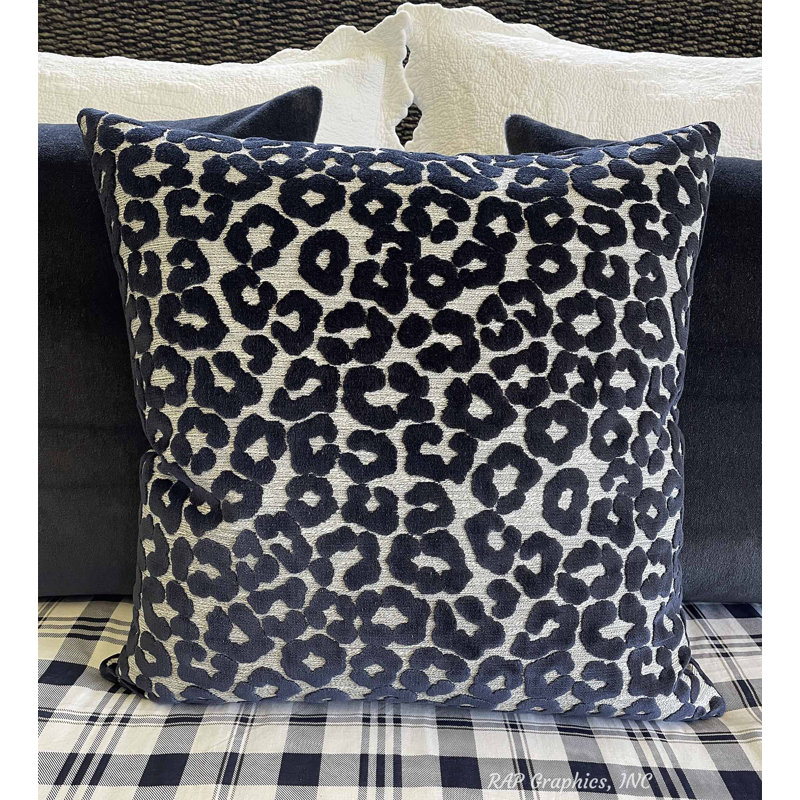 Samarkand Hamilton Reversible Navy Blue Pillow