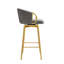 De 4 tabourets de bar modernes en velours gris et doré, sièges confortables, pieds en métal, pour différentes utilisations, chaises faciles à assembler, pivotant à 360 °, fonction de glissement,-2139991272-2139991279-2139991059