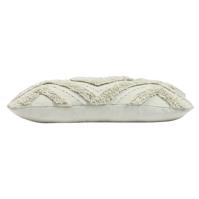 Geometric Rectangular Lumbar Cushion Cover, Taupe