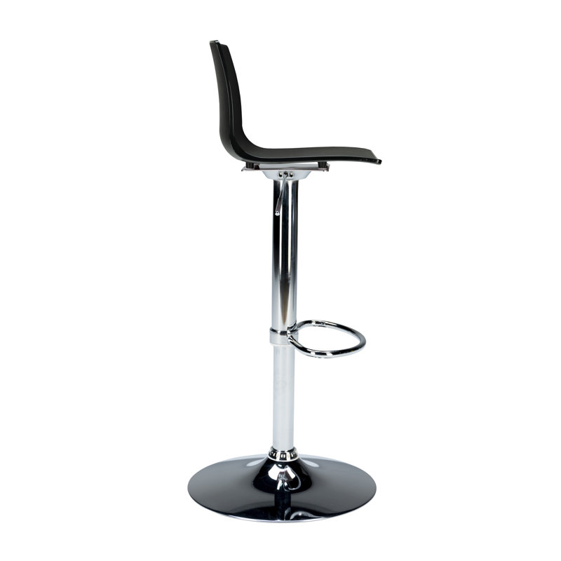 Imola Adjustable Height Bar Stool, Black