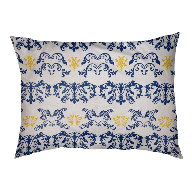Coussin d'intérieur Jacksonville Football Baroque, Grand (l 50 po x P 40 po x H 6 po), Bleu royal / blanc / or