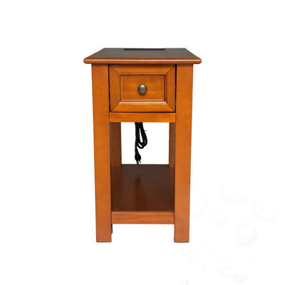 Nightstand With Drawer and Shelf