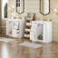 Ensemble de meuble-lavabo double 60 po avec comptoir en céramique 60 po Modern-212885070