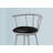 Barstool, Set Of 2, Swivel, Bar Height, Grey Metal, Black Leather Look, Contemporary, Modern