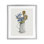 Cuillères de cuisine et fleurs bleues, reproduction sous verre, design par Carol Robinson