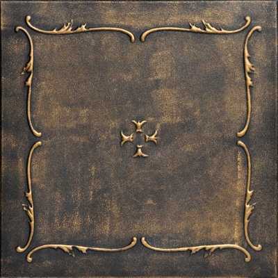 Carreau de plafond en polystyrène collé 1,6 pi x 1,6 pi Spring Buds
