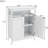 Bathroom Storage Cabinet In White, Double Shutter Door Model, Painted , Abundant Space, Effortless Assembly Instructions White With Shutters, Reliable Coated, Generous Easy Procedure