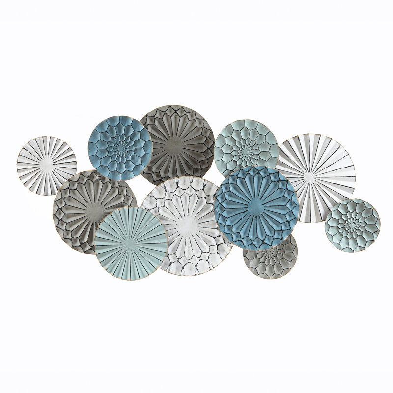 Multi-Color Metal Abstract Flower Wall Decor