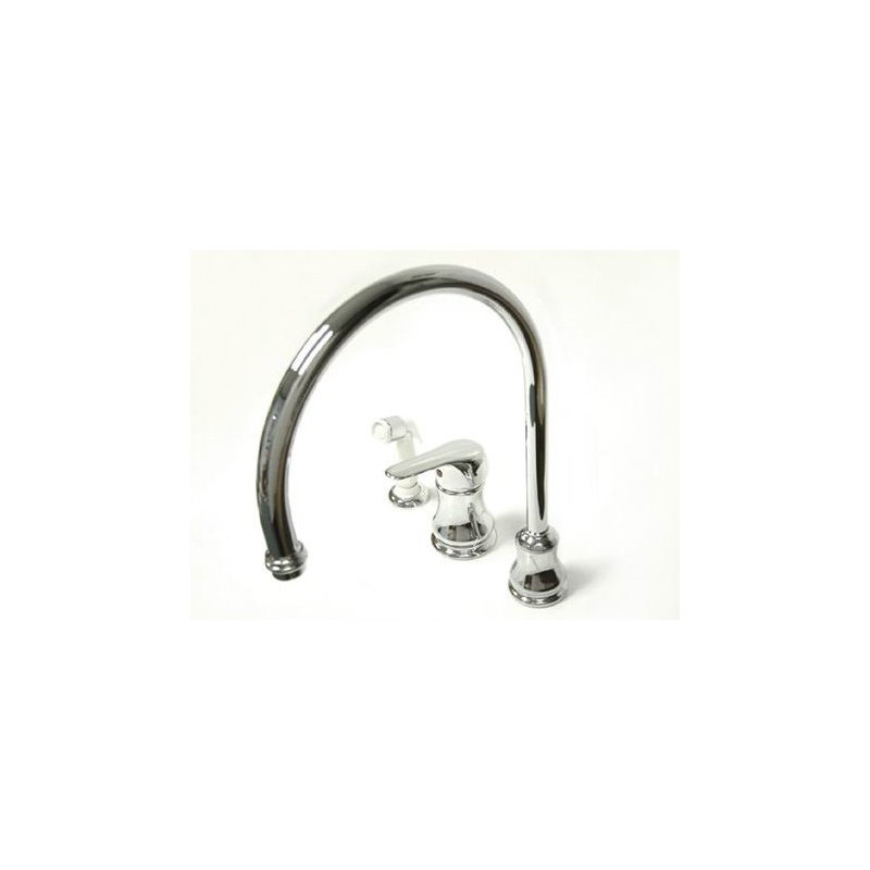 Daytona Single Handle Kitchen Faucet with Side Spray, Polished Chrome